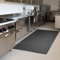 Anti-Fatigue Mat Kitchen Rubber Floor Mats Bar Floor Mat New Indoor Commercial Heavy Duty Drainage Floor Bath Mat Black 36" x 60" Door Mat