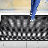 Anti-Fatigue Mat Kitchen Rubber Floor Mats Bar Floor Mat New Indoor Commercial Heavy Duty Drainage Floor Bath Mat Black 36" x 60" Door Mat