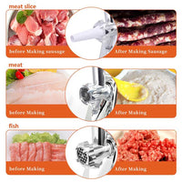 Electric Meat Grinder With 4 Knifes for KitchenAid 800w Stainless Steel Meat Mincer Enema Machine & Sausage Stuffer Meat Machine Sausage Maker Metal Food Grinder Meshes Red